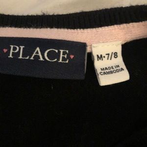 Girls Black Button up sweater size 7/8